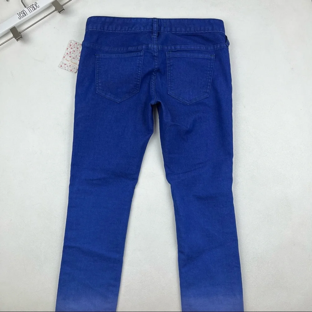 Free People Electric Blue Ombre Skinny Jeans - Picture 2 of 9